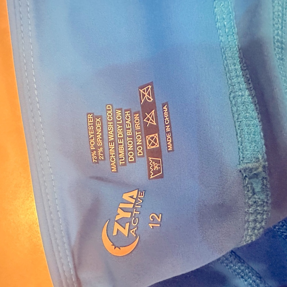 ZYIA active cobalt blue leggings size 12
